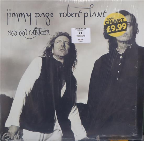 Three Jimmy Page and Robert Plant LPs